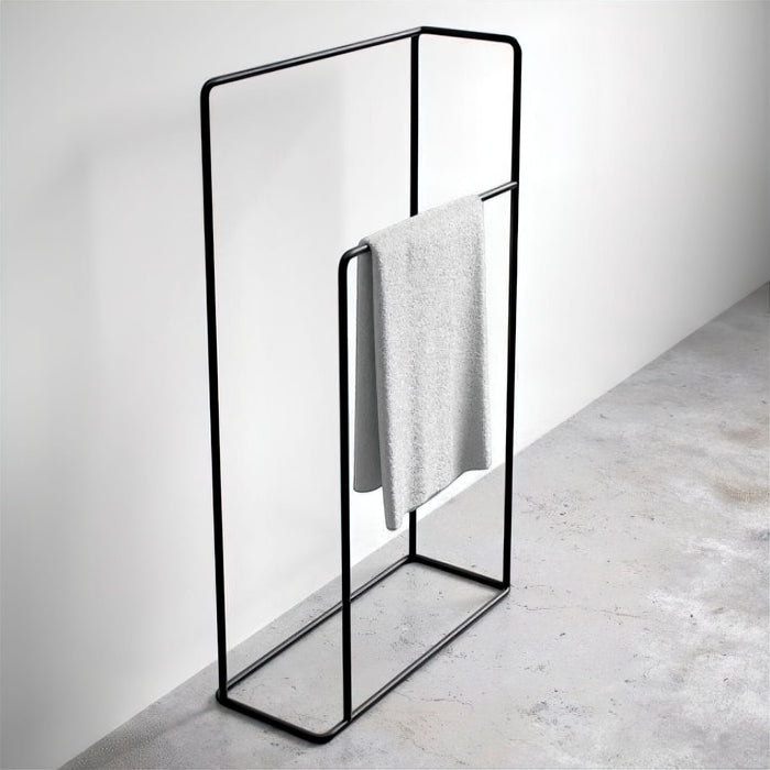 Durable and Stylish Minimalist Metal Towel Rack – Dual Bar