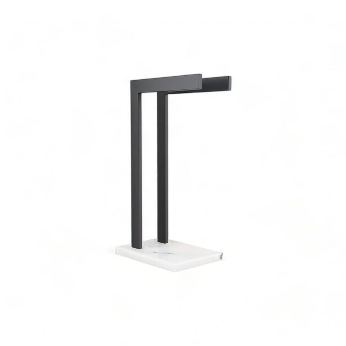 Stylish Dual Rod Stainless Steel and Marble Towel Holder
