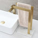 Stylish Dual Rod Stainless Steel and Marble Towel Holder
