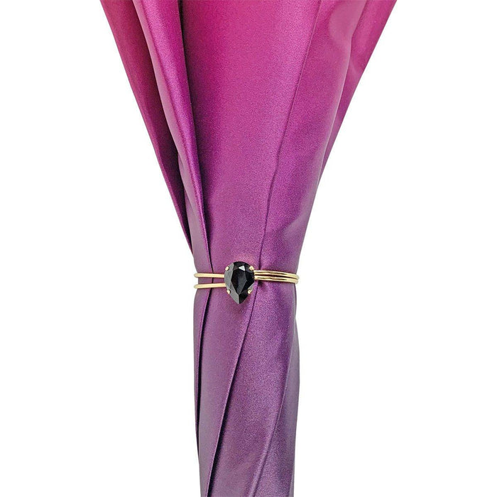 Glamour Fuchsia Umbrella with Medallion and Crystals