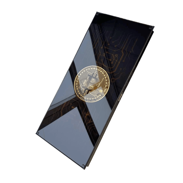 Glass Backgammon "Bitcoin",  Backgammon Board, Gift For Boss - Artynov | Unique Handmade Accessories