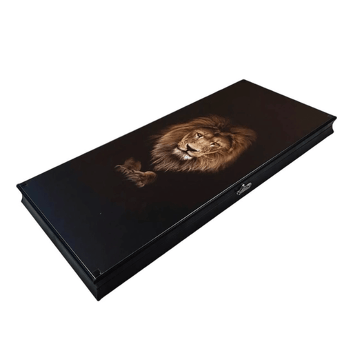 Glass Backgammon, Stylish Backgammon Board "Lion", Gift For Dad - Artynov | Unique Handmade Accessories