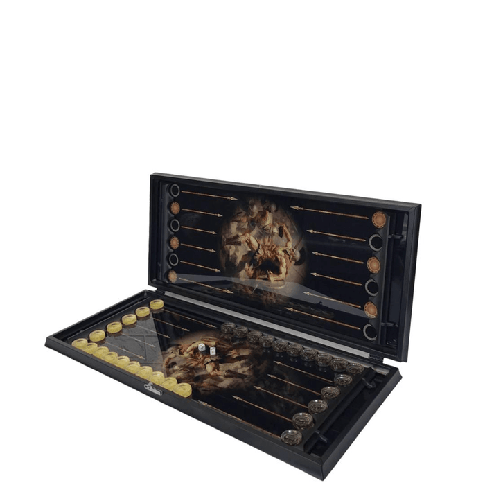 Glass Backgammon "Viking", Impresive Gift For Boss - Artynov | Unique Handmade Accessories