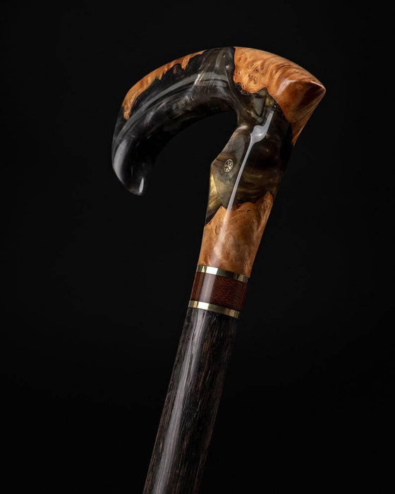 Luxury Epoxy Resin Handle Walking Stick, Unique Style