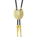 Gold Cowboy Boot Bolo Tie