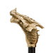 Gold Dragon Head Modern Walking Stick, Luxury Handmade Accessory