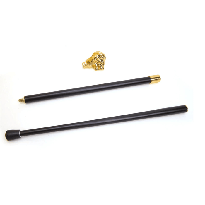 Gold Lion Head Fancy Walking Stick, Fashionable Style