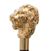 Gold Lion Head Fashionable Walking Stick, Modern Walking Cane