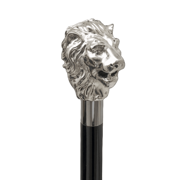 Gold Lion Head Fashionable Walking Stick, Modern Walking Cane