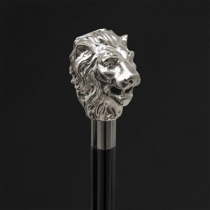 Gold Lion Head Fashionable Walking Stick, Modern Walking Cane