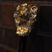 Gold Lion Head Fashionable Walking Stick, Modern Walking Cane