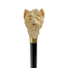 Gold-plated and Hand Enamelled Dog Handle Cane