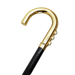 Gold-plated Curved Walking Stick with Pearls