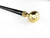 Gold-plated Round Ball Knob Style Cast Brass Walking Cane