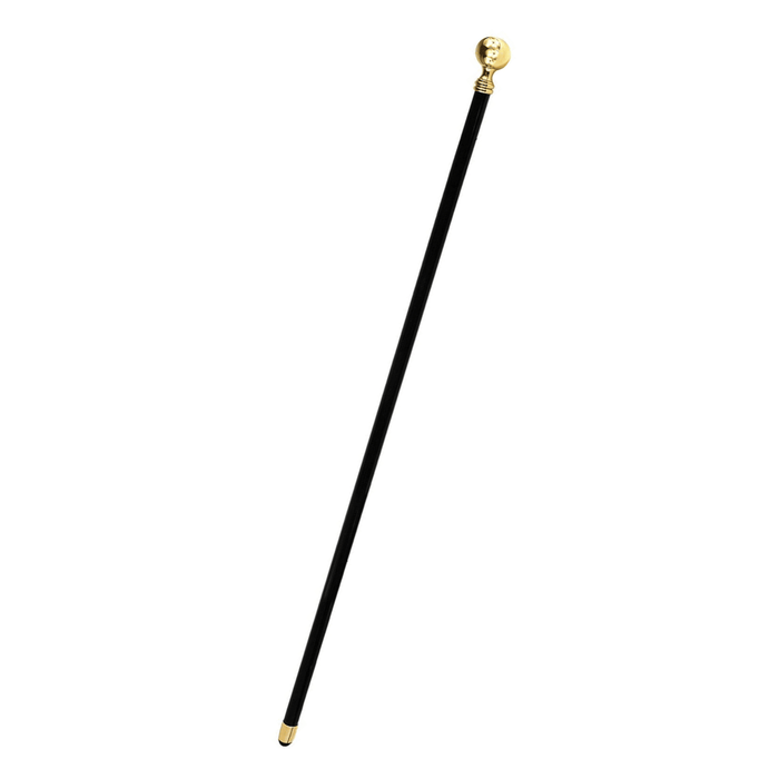 Gold-plated Round Ball Knob Style Cast Brass Walking Cane