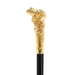 Golden Frog Handle Walking Cane with Crystals