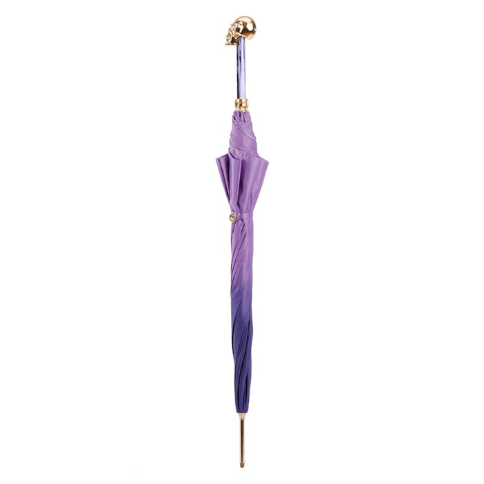 Golden Skull Purple Ombre Chic Umbrella Exclusive