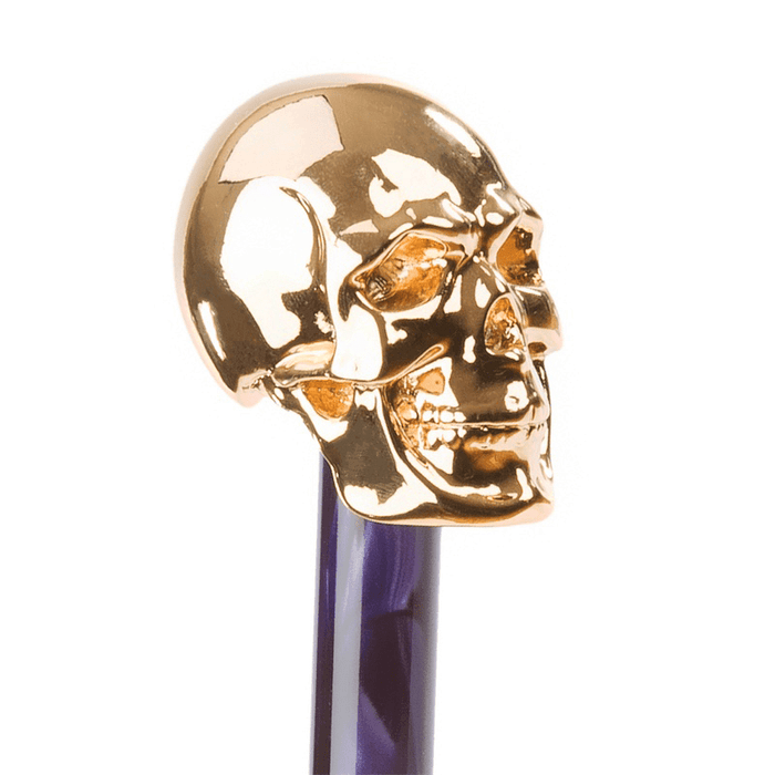 Golden Skull Purple Ombre Chic Umbrella Exclusive