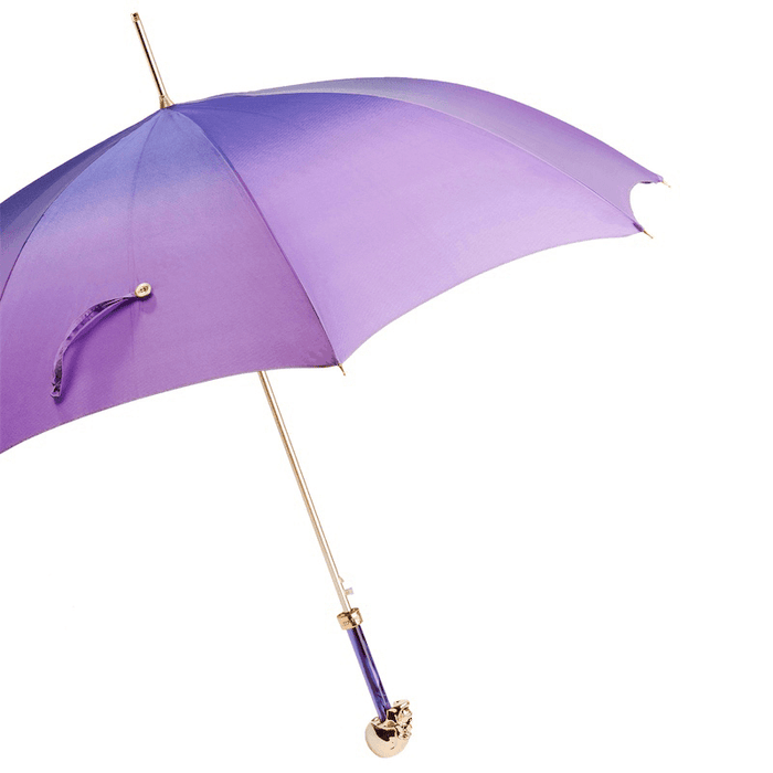 Golden Skull Purple Ombre Chic Umbrella Exclusive