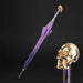 Golden Skull Purple Ombre Chic Umbrella Exclusive