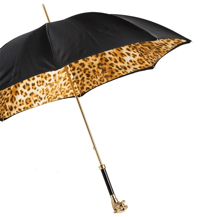 Golden Tiger Print Double Cloth Premium Umbrella