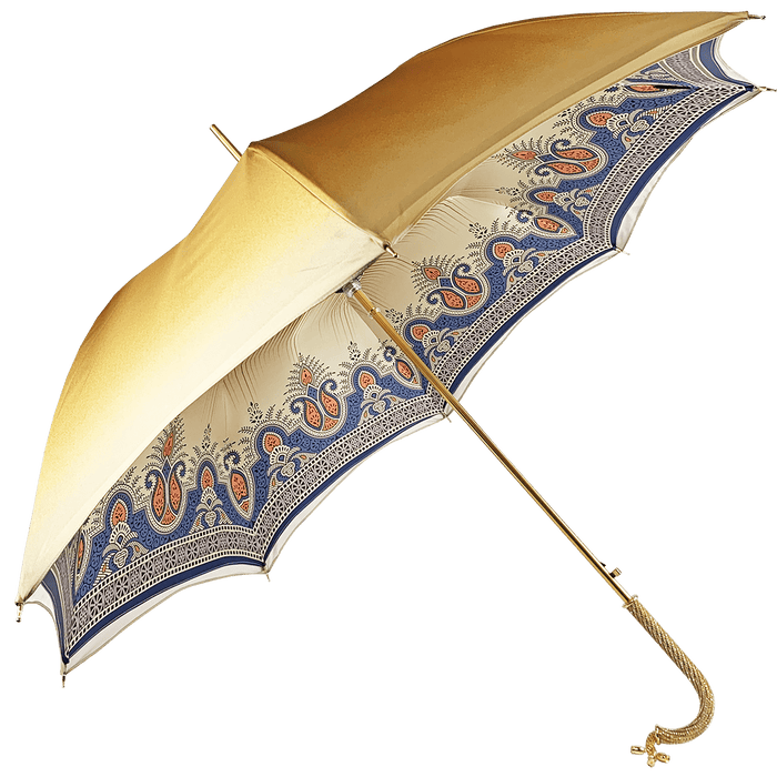 Golden Umbrella in a Fancy Design for Women