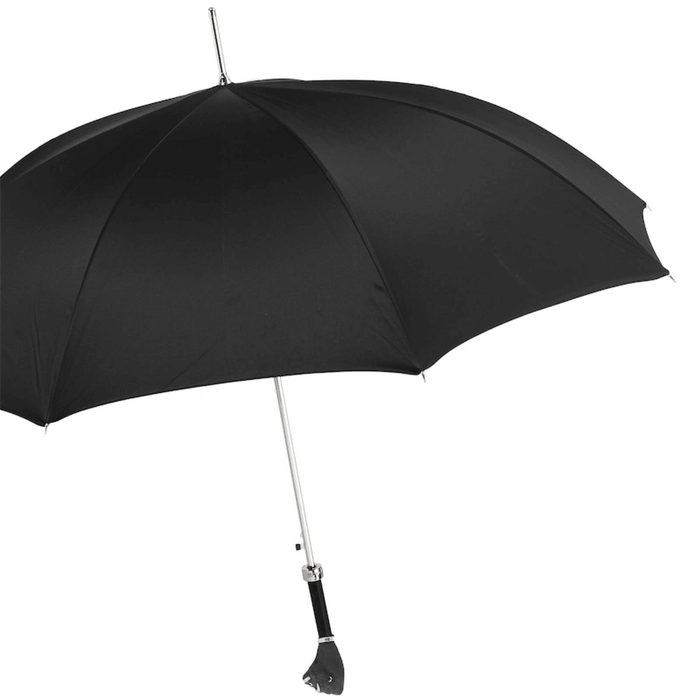 Gorilla Enameled Brass Handle Unique Black Umbrella