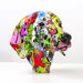 Graffiti Dachshund Head Statue