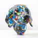 Graffiti Dachshund Head Statue