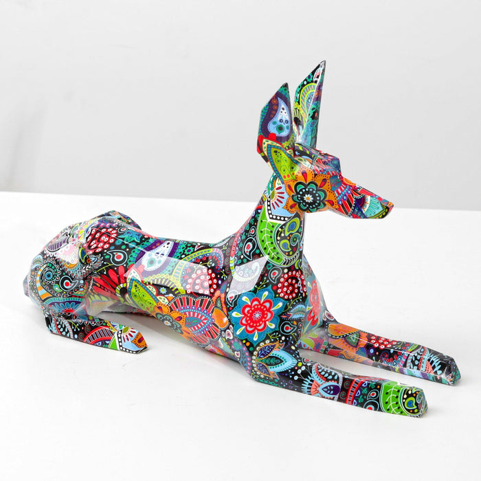 Graffiti Doberman Statue