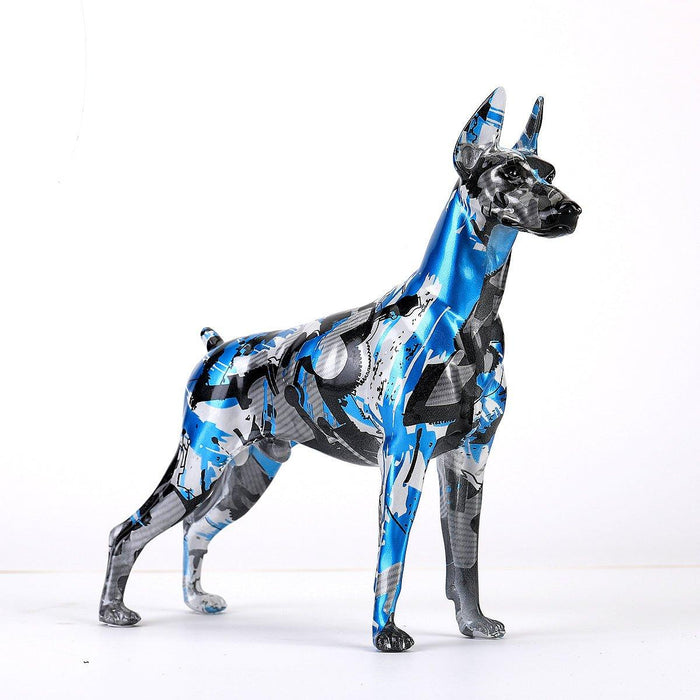 Graffiti Dobermann Statue