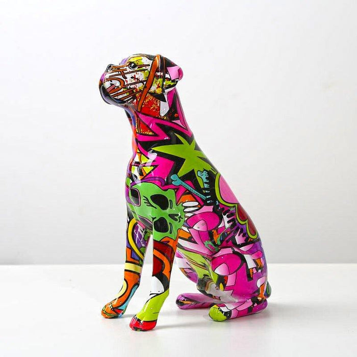 Graffiti Painted Boxer Statue