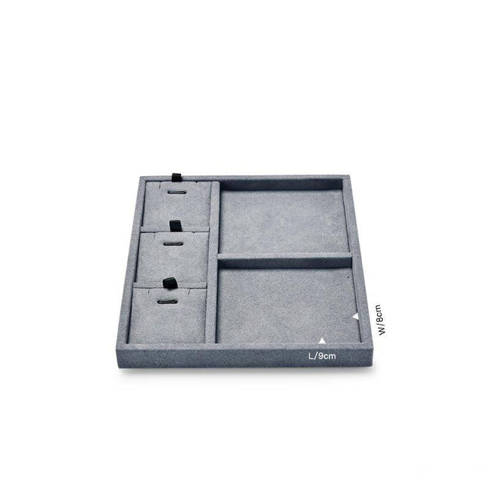 Gray Metal Jewelry Display Tray Organizer