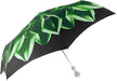 Green Flower Ladies Folding Umbrella with Luxury Handle