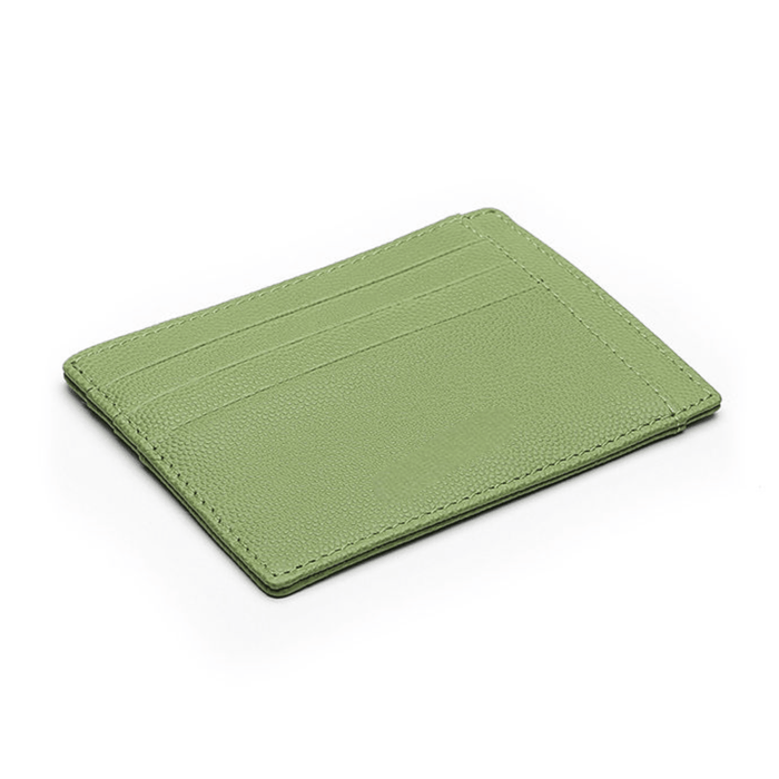 Green Handcrafted Leather Card Holder