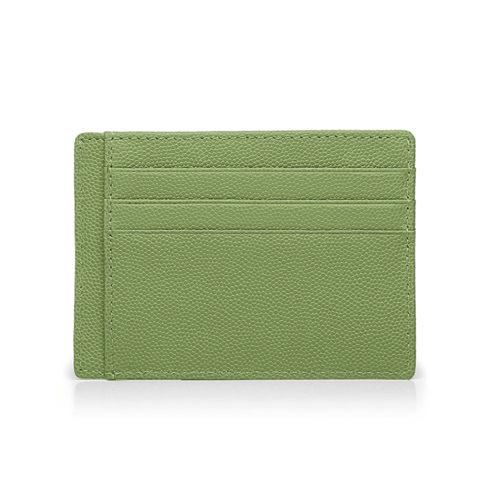 Green Handcrafted Leather Card Holder