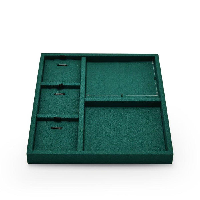 Green Metal Jewelry Display Tray