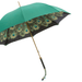 Green Peacock Print Luxury Double Cloth Umbrella