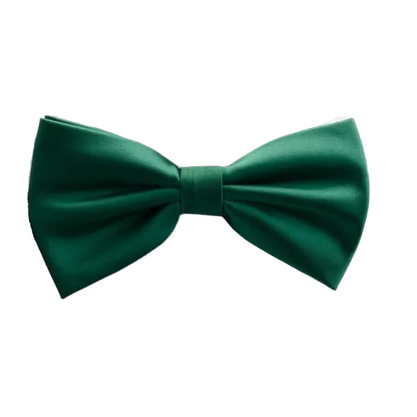 Green Silk Pre-Tied Bow Tie for Classy Men