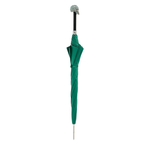 Green Swarovski® Skull Premium Designer Umbrella