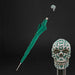 Green Swarovski® Skull Premium Designer Umbrella