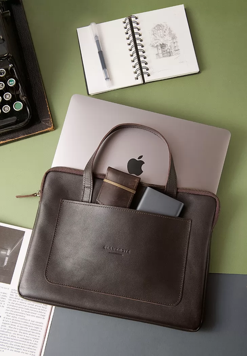 handmade leather laptop sleeve 13 inch premium