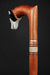 Handcrafted Wooden Cane with Artistic Dog Design, Work of Art