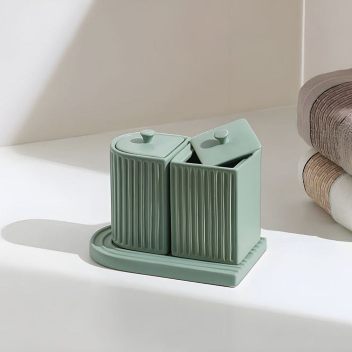 Elegant 4-Piece Ceramic Bathroom Set – Minimalist & Eco-Friendly