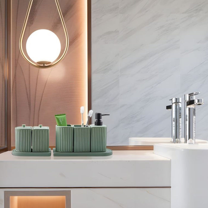 Elegant 4-Piece Ceramic Bathroom Set – Minimalist & Eco-Friendly