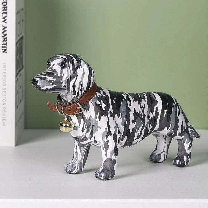 Urban Camo Dog Sculpture