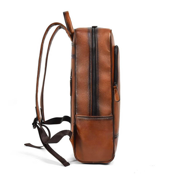 Vintage Brown Genuine Leather Luxury Laptop Backpack