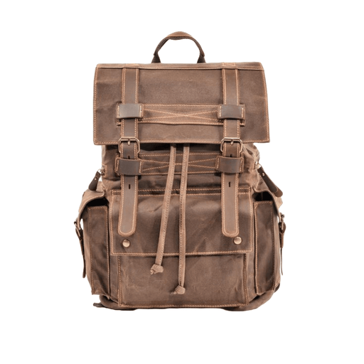 Vintage Brown Leather Casual Backpack 20 to 35 Litre for Men