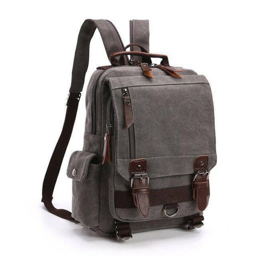 Vintage Canvas Leather Waterproof 20 Liter Travel Backpack