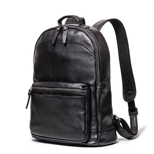 Leather Backpack with 15.6 Inches Laptop Compartment